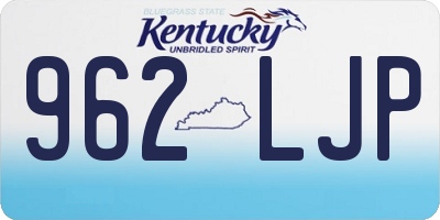 KY license plate 962LJP