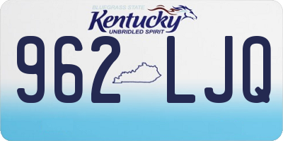 KY license plate 962LJQ