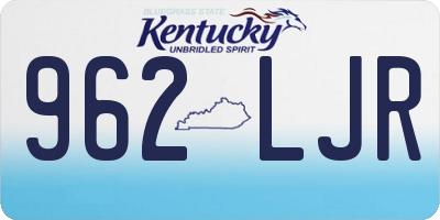 KY license plate 962LJR