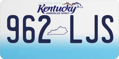 KY license plate 962LJS