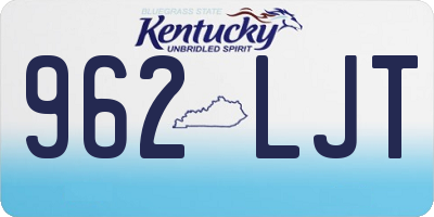 KY license plate 962LJT