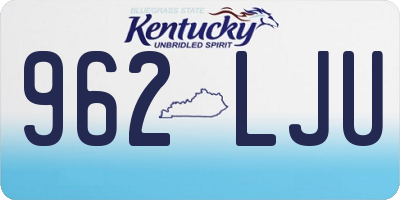 KY license plate 962LJU