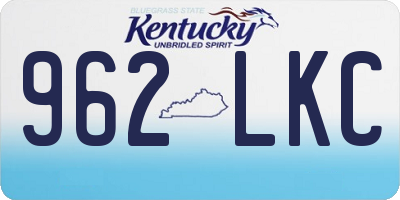 KY license plate 962LKC