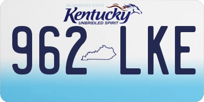 KY license plate 962LKE