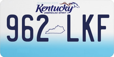 KY license plate 962LKF