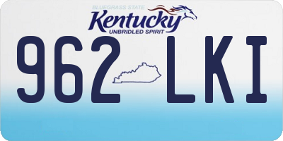 KY license plate 962LKI