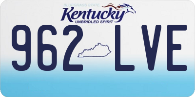 KY license plate 962LVE