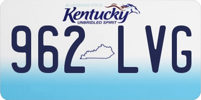 KY license plate 962LVG
