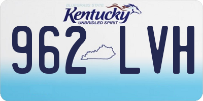 KY license plate 962LVH