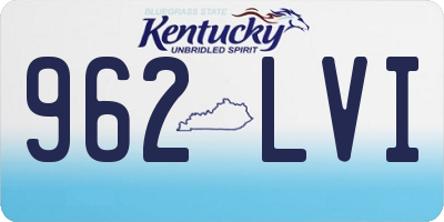 KY license plate 962LVI