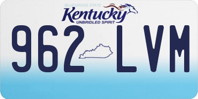 KY license plate 962LVM