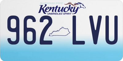 KY license plate 962LVU