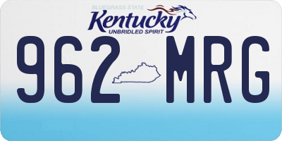 KY license plate 962MRG
