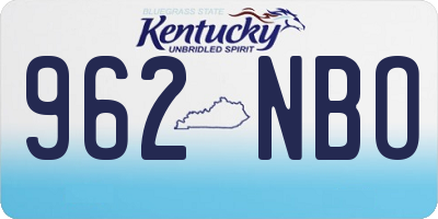 KY license plate 962NBO