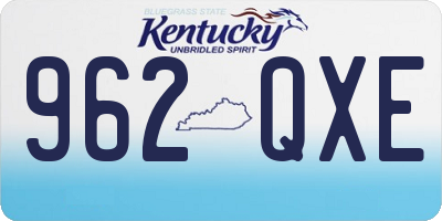 KY license plate 962QXE