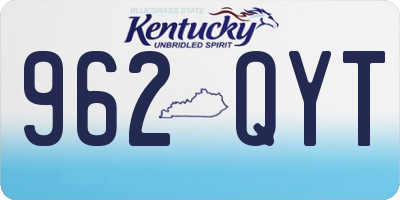 KY license plate 962QYT