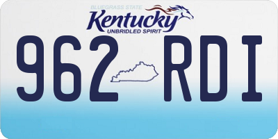 KY license plate 962RDI