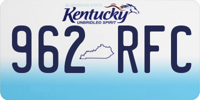 KY license plate 962RFC