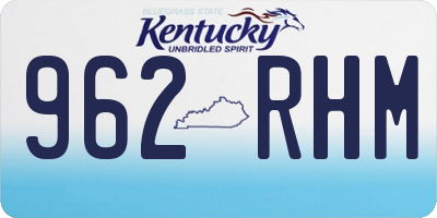 KY license plate 962RHM