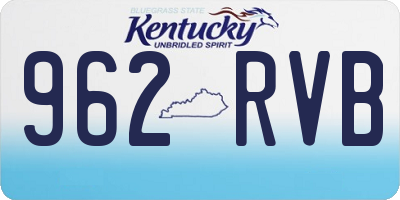 KY license plate 962RVB