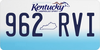 KY license plate 962RVI