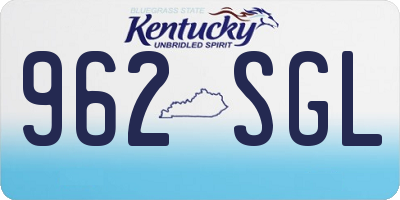 KY license plate 962SGL