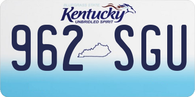 KY license plate 962SGU