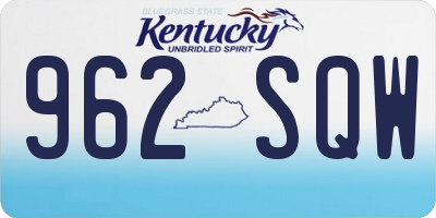 KY license plate 962SQW