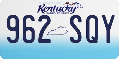 KY license plate 962SQY