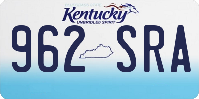 KY license plate 962SRA