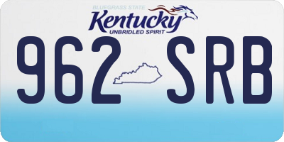 KY license plate 962SRB