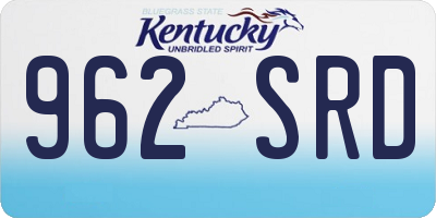 KY license plate 962SRD