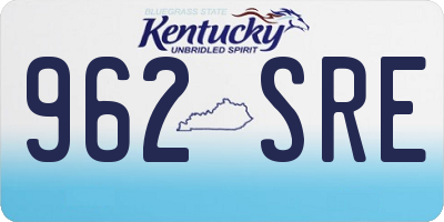 KY license plate 962SRE