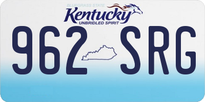 KY license plate 962SRG