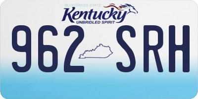 KY license plate 962SRH
