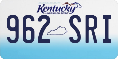 KY license plate 962SRI