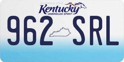 KY license plate 962SRL
