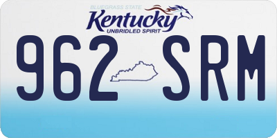 KY license plate 962SRM