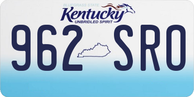 KY license plate 962SRO
