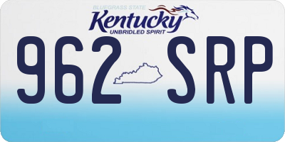 KY license plate 962SRP