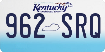 KY license plate 962SRQ