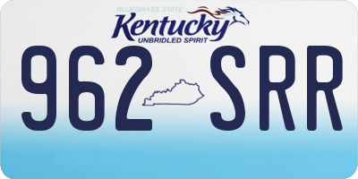 KY license plate 962SRR