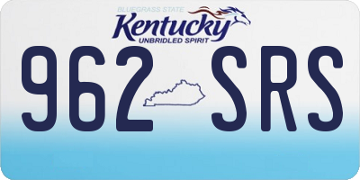KY license plate 962SRS