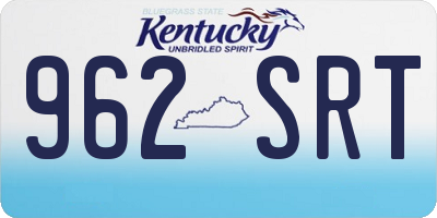 KY license plate 962SRT