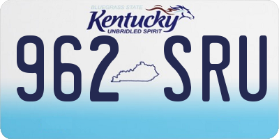 KY license plate 962SRU
