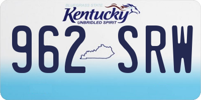 KY license plate 962SRW
