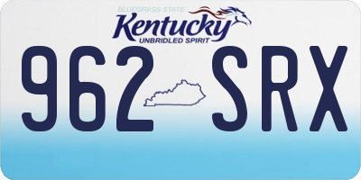 KY license plate 962SRX