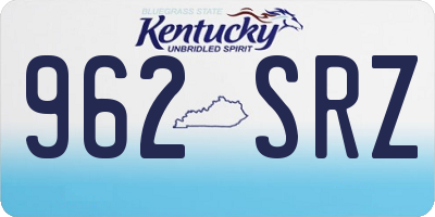 KY license plate 962SRZ