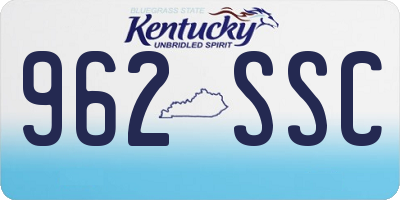 KY license plate 962SSC