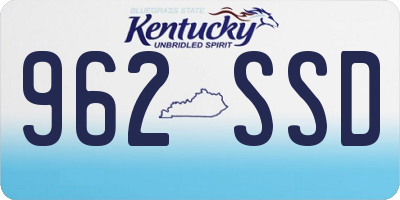 KY license plate 962SSD